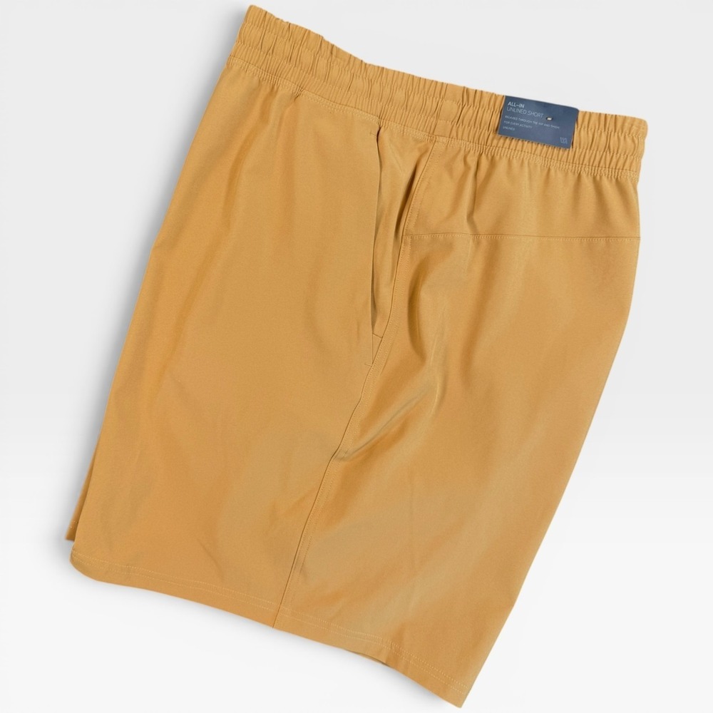 VRST All-In Short 7" Unlined Shorts Mens XXL Palomino Gold Training Running Golf